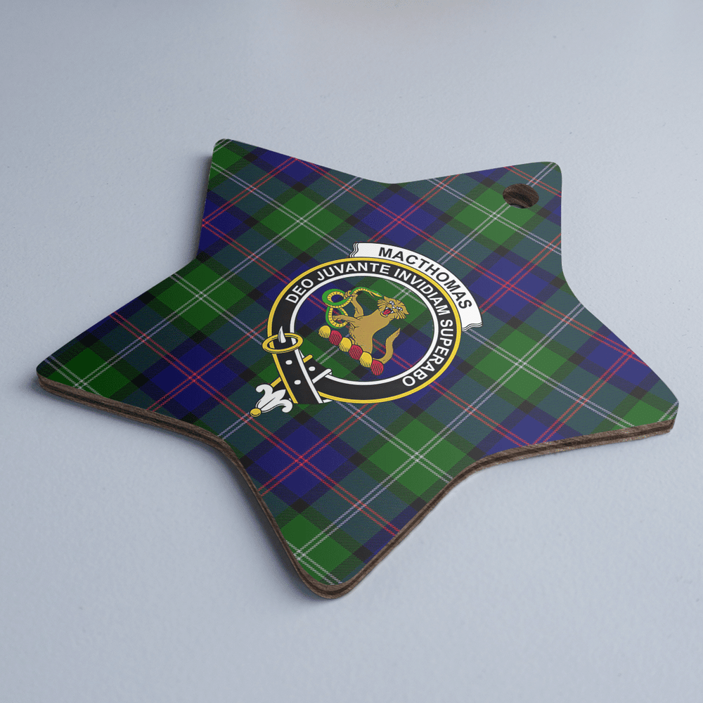 Clan MacThomas Modern Tartan Crest Star Ceramic Ornament QU38 MacThomas Modern Tartan Tartan Christmas   