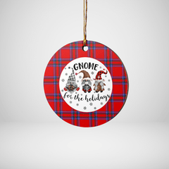 Clan Inverness District Tartan Tartan Crest Gnome Round Ceramic Ornament GG54 Inverness District Tartan Tartan Christmas   