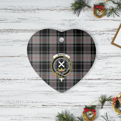 Clan Moffat Modern Tartan Crest Heart Ceramic Ornament AC47 Moffat Modern Tartan Tartan Christmas   