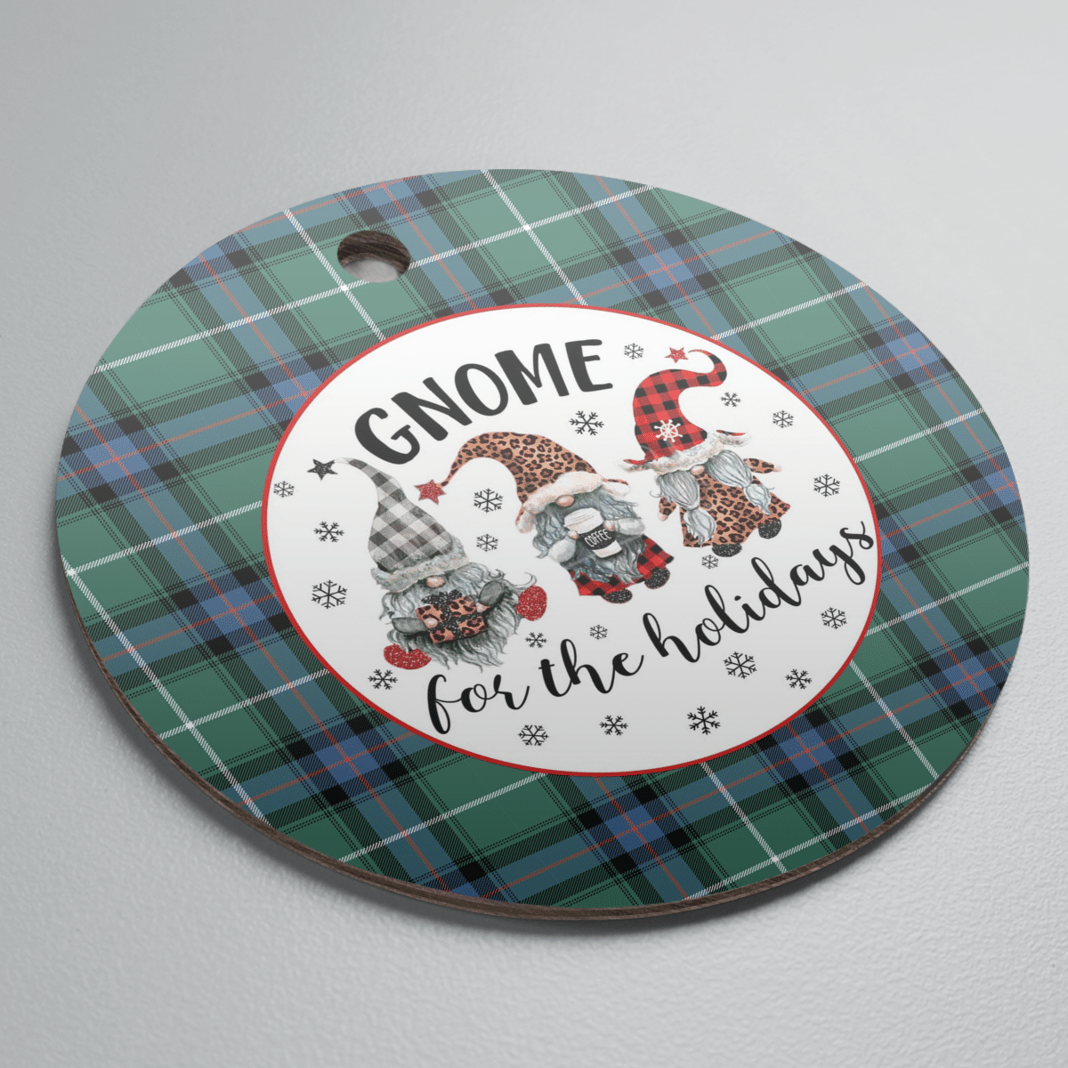 Clan MacDonald of the Isles Hunting Ancient Tartan Tartan Crest Gnome Round Ceramic Ornament SB33 MacDonald of the Isles Hunting Ancient Tartan Tartan Christmas   