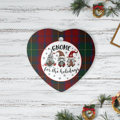 Clan McCarthy Tartan Tartan Crest Gnome Heart Ceramic Ornament KX51 McCarthy Tartan Tartan Christmas   