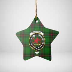 Clan Primrose (Fife) Tartan Crest Star Ceramic Ornament PG96 Primrose (Fife) Tartan Tartan Christmas   
