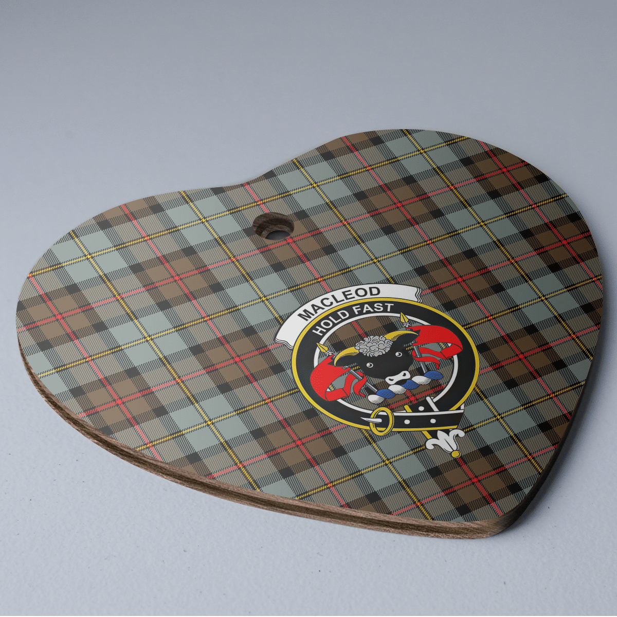 Clan MacLeod of Harris Weathered Tartan Crest Heart Ceramic Ornament ER15 MacLeod of Harris Weathered Tartan Tartan Christmas   