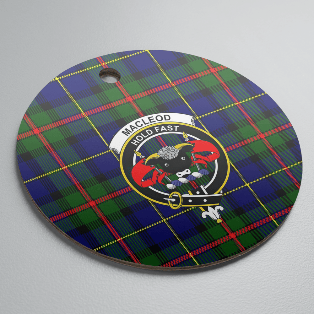 Clan MacLeod of Harris Modern Tartan Crest Round Ceramic Ornament PN80 MacLeod of Harris Modern Tartan Tartan Christmas   