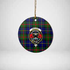 Clan MacLeod of Harris Modern Tartan Crest Round Ceramic Ornament PN80 MacLeod of Harris Modern Tartan Tartan Christmas   