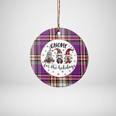 Clan Lockwood Tartan Tartan Crest Gnome Round Ceramic Ornament XT52 Lockwood Tartan Tartan Christmas   