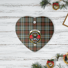 Clan MacLeod of Harris Weathered Tartan Crest Heart Ceramic Ornament ER15 MacLeod of Harris Weathered Tartan Tartan Christmas   