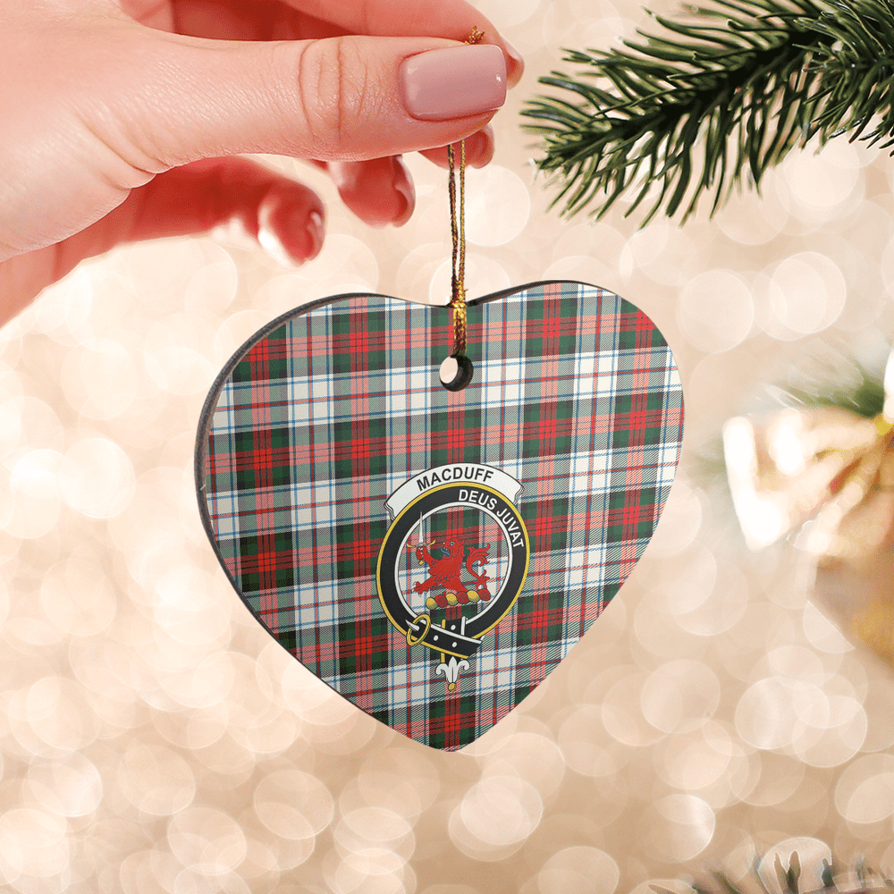 Clan MacDuff Dress Modern Tartan Crest Heart Ceramic Ornament XZ45 MacDuff Dress Modern Tartan Tartan Christmas   