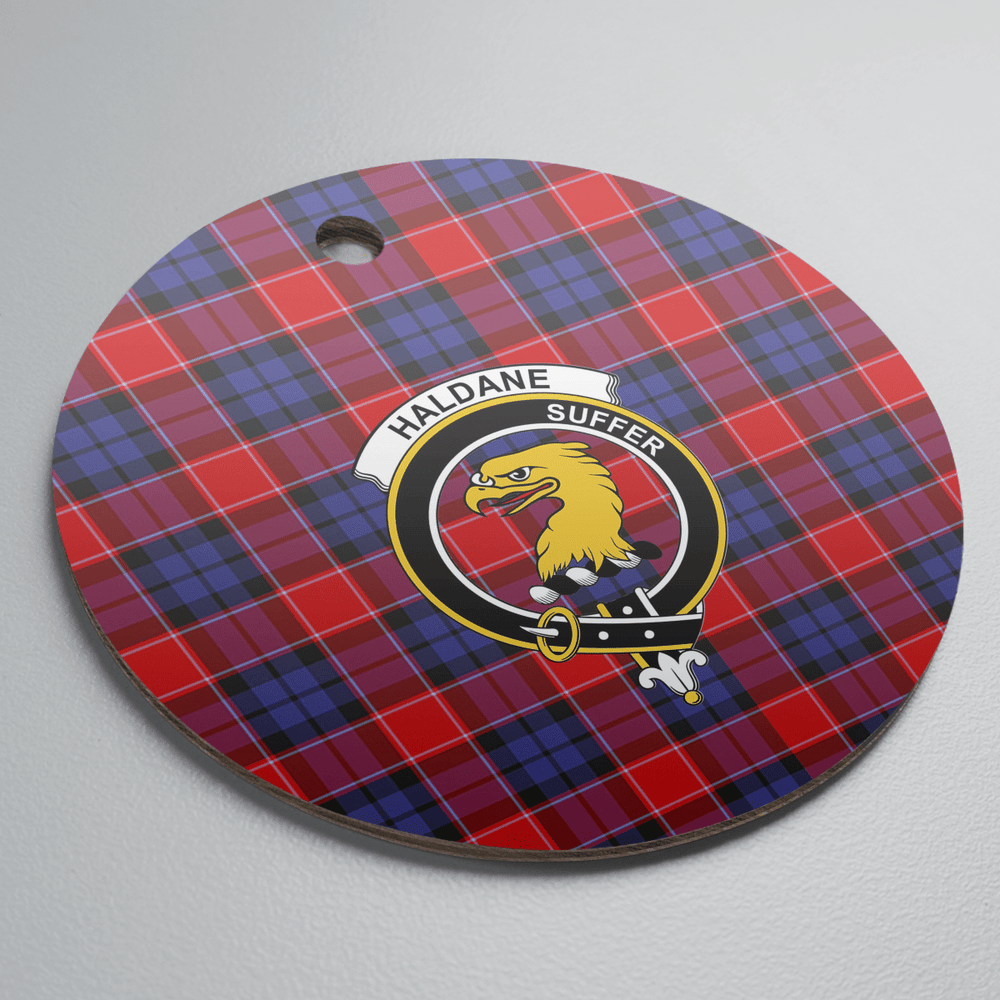 Clan Haldane 1 Tartan Crest Round Ceramic Ornament GH63 Haldane 1 Tartan Tartan Christmas   