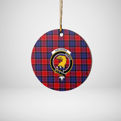 Clan Haldane 1 Tartan Crest Round Ceramic Ornament GH63 Haldane 1 Tartan Tartan Christmas   