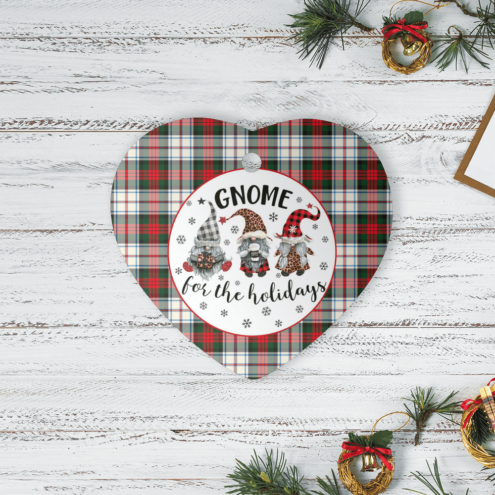 Clan MacDuff Dress Modern Tartan Tartan Crest Gnome Heart Ceramic Ornament RW10 MacDuff Dress Modern Tartan Tartan Christmas   