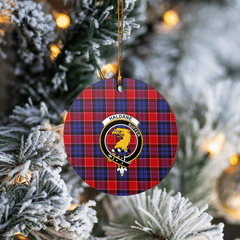 Clan Haldane 1 Tartan Crest Round Ceramic Ornament GH63 Haldane 1 Tartan Tartan Christmas   