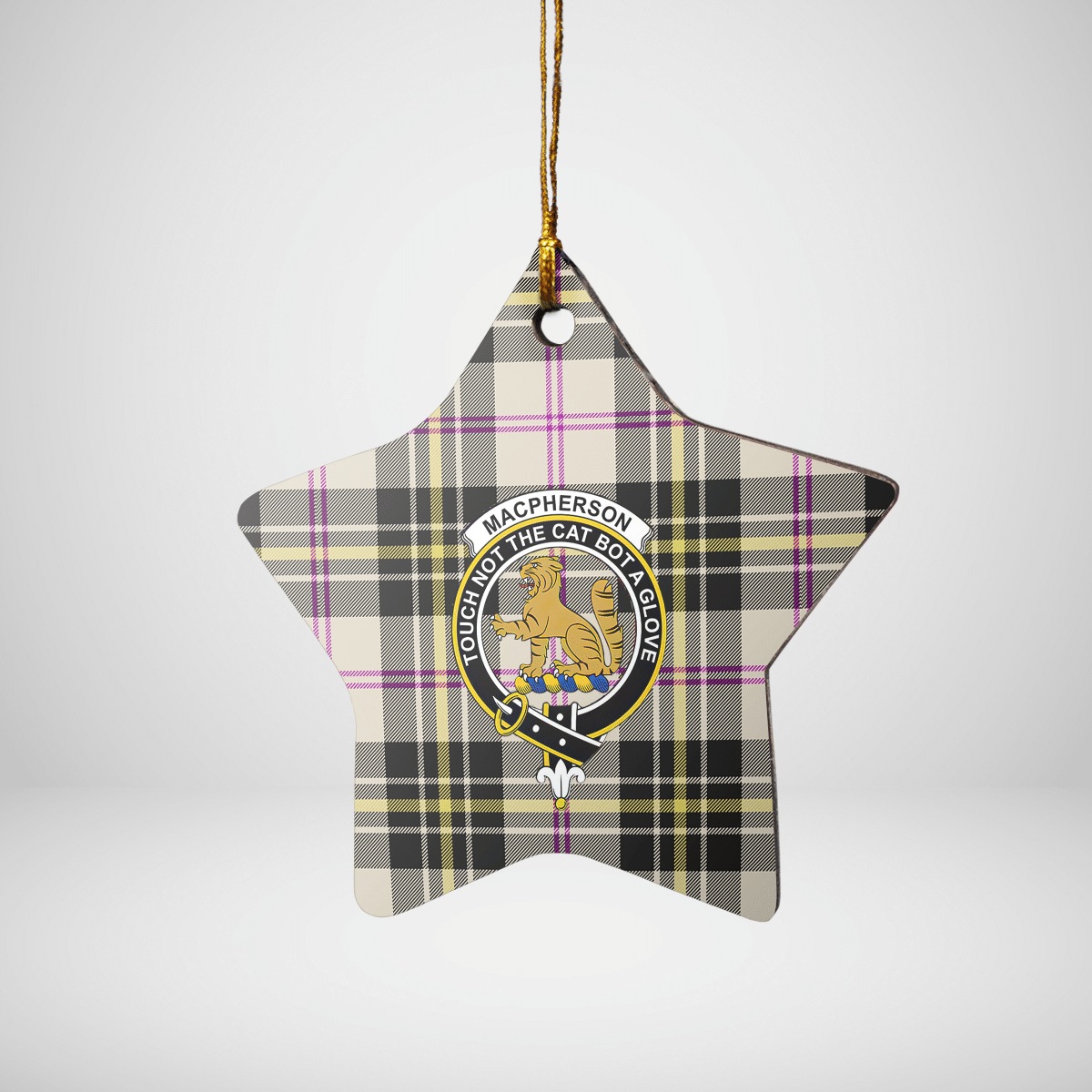 Clan MacPherson Dress Ancient Tartan Crest Star Ceramic Ornament DP49 MacPherson Dress Ancient Tartan Tartan Christmas   
