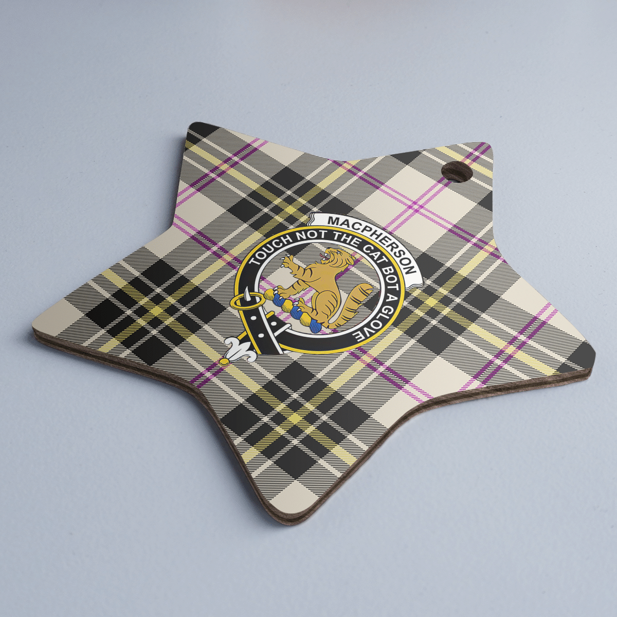 Clan MacPherson Dress Ancient Tartan Crest Star Ceramic Ornament DP49 MacPherson Dress Ancient Tartan Tartan Christmas   