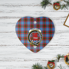 Clan Pentland (Edinburgh) Tartan Crest Heart Ceramic Ornament UP31 Pentland (Edinburgh) Tartan Tartan Christmas   