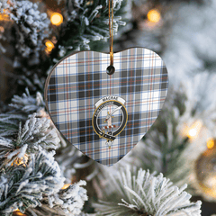 Clan MacRae Dress Modern Tartan Crest Heart Ceramic Ornament WI12 MacRae Dress Modern Tartan Tartan Christmas   