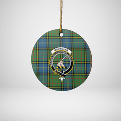 Clan MacMillan Hunting Ancient Tartan Crest Round Ceramic Ornament WH89 MacMillan Hunting Ancient Tartan Tartan Christmas   