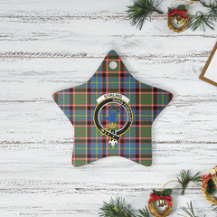 Clan Stirling (of Cadder-Present Chief) Tartan Crest Star Ceramic Ornament IA82 Stirling (of Cadder-Present Chief) Tartan Tartan Christmas   