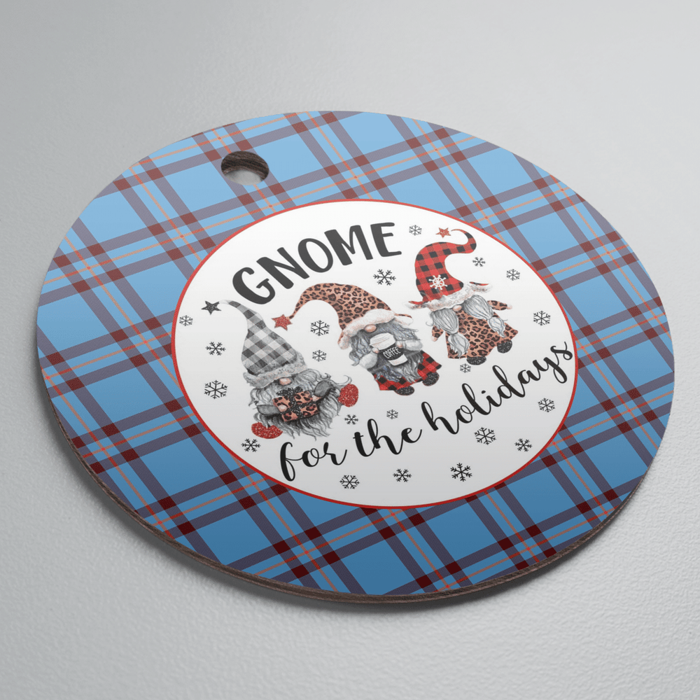 Clan Elliot Ancient Tartan Tartan Crest Gnome Round Ceramic Ornament MZ82 Elliot Ancient Tartan Tartan Christmas   