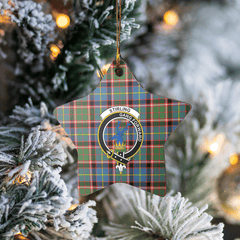 Clan Stirling (of Cadder-Present Chief) Tartan Crest Star Ceramic Ornament IA82 Stirling (of Cadder-Present Chief) Tartan Tartan Christmas   