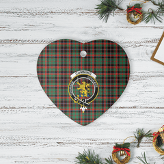 Clan Cumming Hunting Ancient Tartan Crest Heart Ceramic Ornament ZU85 Cumming Hunting Ancient Tartan Tartan Christmas   