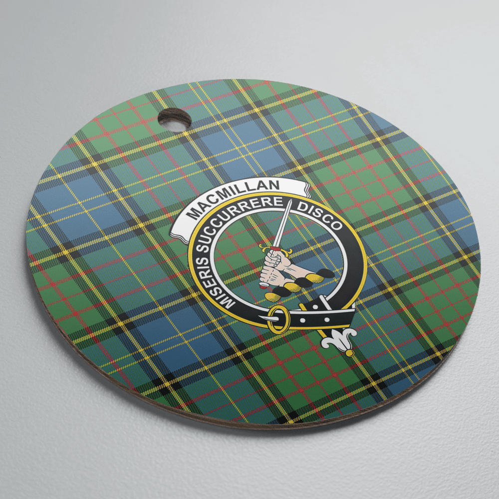 Clan MacMillan Hunting Ancient Tartan Crest Round Ceramic Ornament WH89 MacMillan Hunting Ancient Tartan Tartan Christmas   