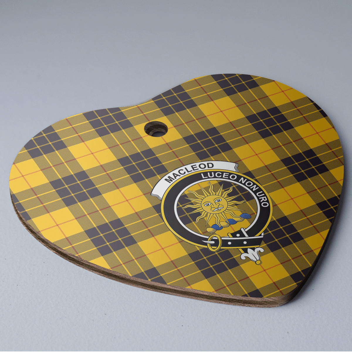 Clan MacLeod of Lewis Ancient Tartan Crest Heart Ceramic Ornament VS35 MacLeod of Lewis Ancient Tartan Tartan Christmas   