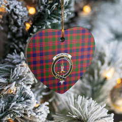 Clan MacIntyre Modern Tartan Crest Heart Ceramic Ornament UP88 MacIntyre Modern Tartan Tartan Christmas   