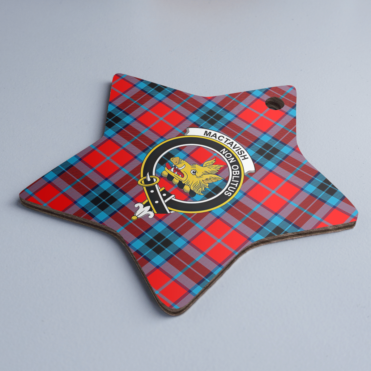 Clan MacTavish Modern Tartan Crest Star Ceramic Ornament TN31 MacTavish Modern Tartan Tartan Christmas   