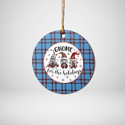 Clan Elliot Ancient Tartan Tartan Crest Gnome Round Ceramic Ornament