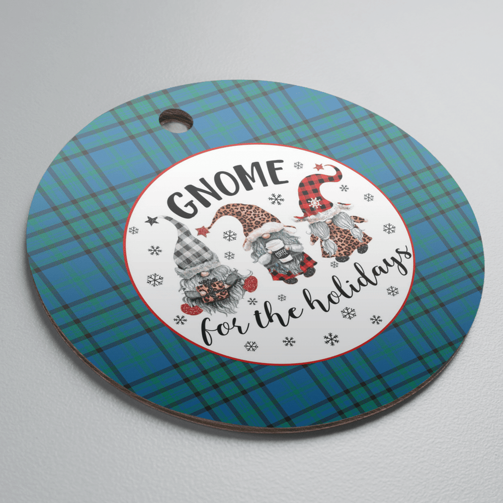 Clan Matheson Hunting Ancient Tartan Tartan Crest Gnome Round Ceramic Ornament DS82 Matheson Hunting Ancient Tartan Tartan Christmas   