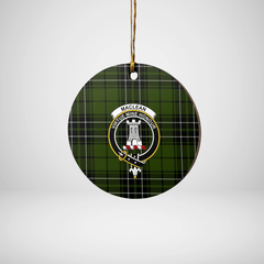 Clan MacLean Hunting Tartan Crest Round Ceramic Ornament BM31 MacLean Hunting Tartan Tartan Christmas   