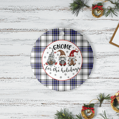 Clan Hannay Tartan Tartan Crest Gnome Round Ceramic Ornament CU32 Hannay Tartan Tartan Christmas   