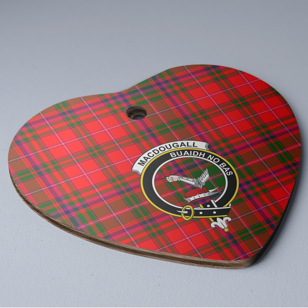 Clan MacDougall Ancient Tartan Crest Heart Ceramic Ornament UL10 MacDougall Ancient Tartan Tartan Christmas   