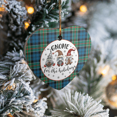 Clan Colquhoun Ancient Tartan Tartan Crest Gnome Heart Ceramic Ornament FL35 Colquhoun Ancient Tartan Tartan Christmas   