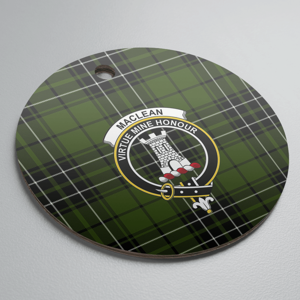 Clan MacLean Hunting Tartan Crest Round Ceramic Ornament BM31 MacLean Hunting Tartan Tartan Christmas   
