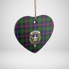 Clan Urquhart Modern Tartan Crest Heart Ceramic Ornament II23 Urquhart Modern Tartan Tartan Christmas   