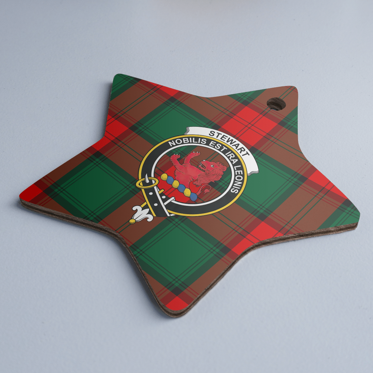 Clan Stewart Atholl Modern Tartan Crest Star Ceramic Ornament EC61 Stewart Atholl Modern Tartan Tartan Christmas   