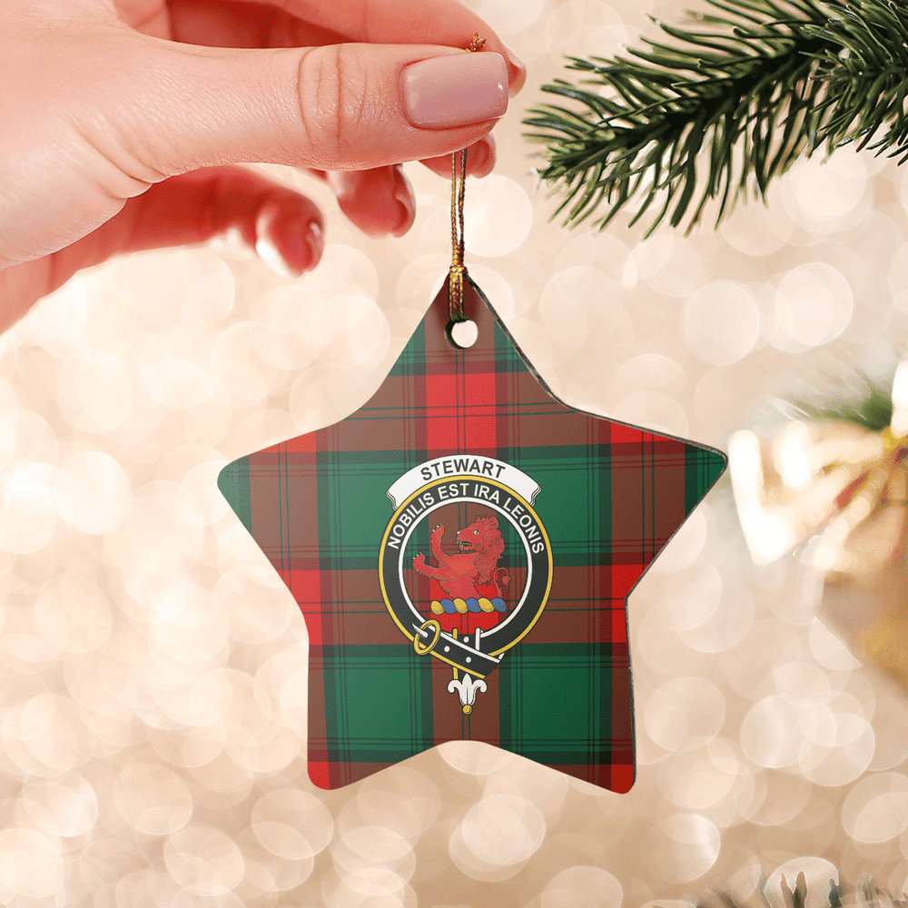 Clan Stewart Atholl Modern Tartan Crest Star Ceramic Ornament EC61 Stewart Atholl Modern Tartan Tartan Christmas   