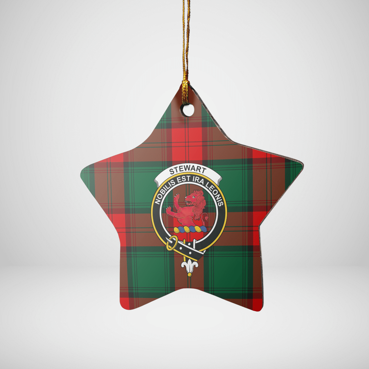 Clan Stewart Atholl Modern Tartan Crest Star Ceramic Ornament EC61 Stewart Atholl Modern Tartan Tartan Christmas   