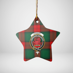 Clan Stewart Atholl Modern Tartan Crest Star Ceramic Ornament EC61 Stewart Atholl Modern Tartan Tartan Christmas   