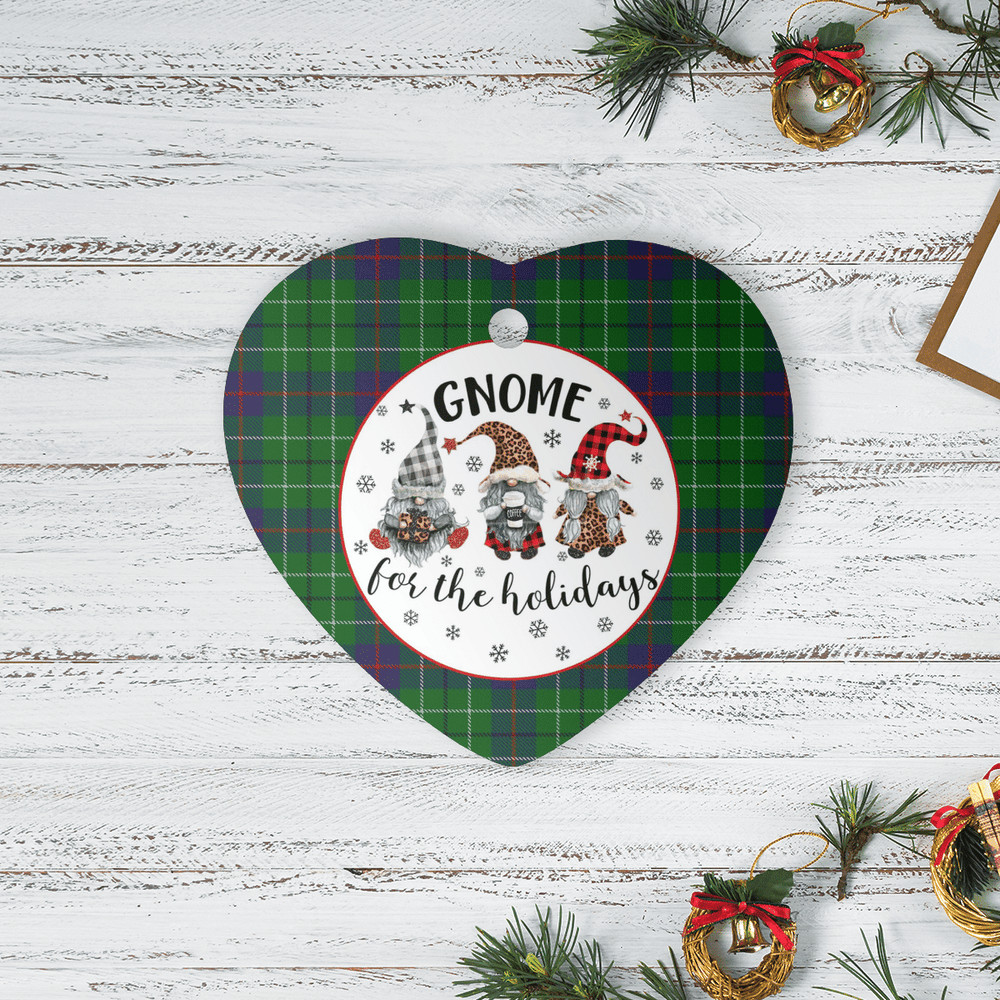 Clan Duncan Modern Tartan Tartan Crest Gnome Heart Ceramic Ornament MJ19 Duncan Modern Tartan Tartan Christmas   