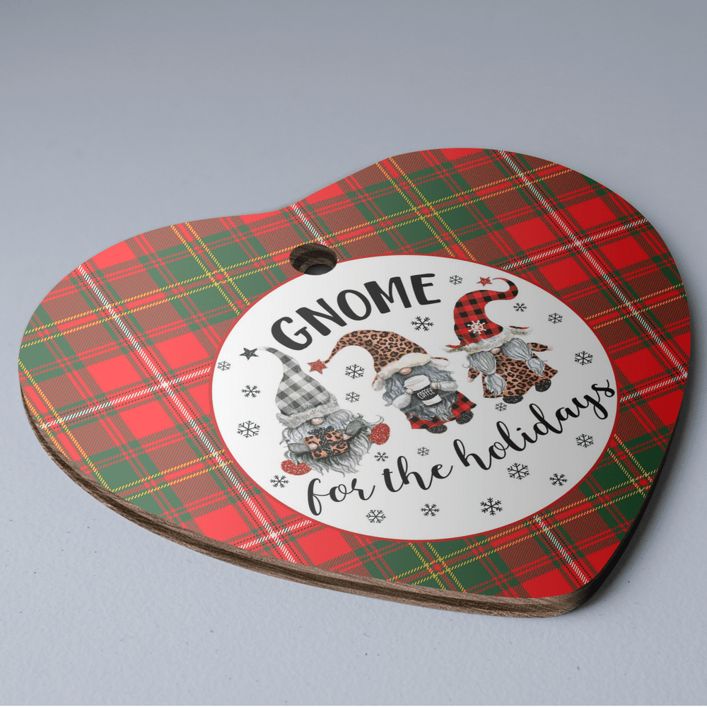 Clan Hay Modern Tartan Tartan Crest Gnome Heart Ceramic Ornament SP12 Hay Modern Tartan Tartan Christmas   