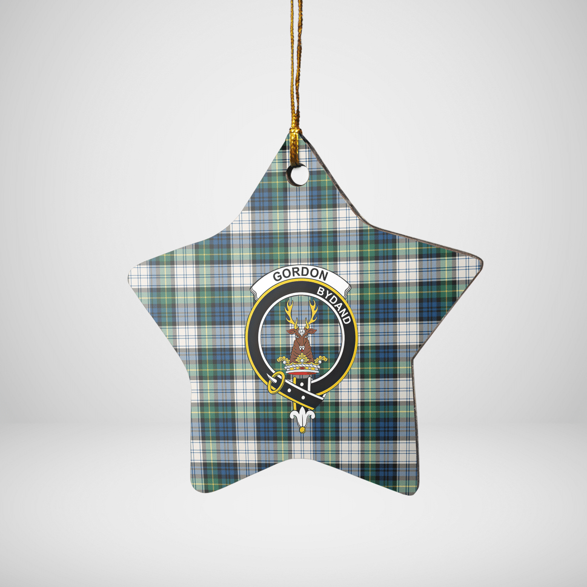 Clan Gordon Dress Ancient Tartan Crest Star Ceramic Ornament UJ20 Gordon Dress Ancient Tartan Tartan Christmas   