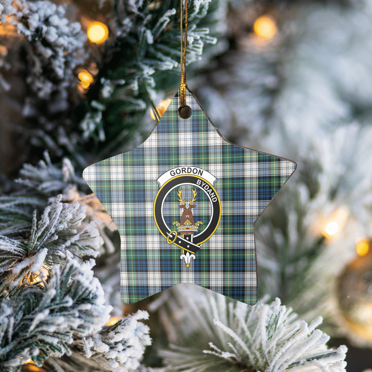 Clan Gordon Dress Ancient Tartan Crest Star Ceramic Ornament UJ20 Gordon Dress Ancient Tartan Tartan Christmas   