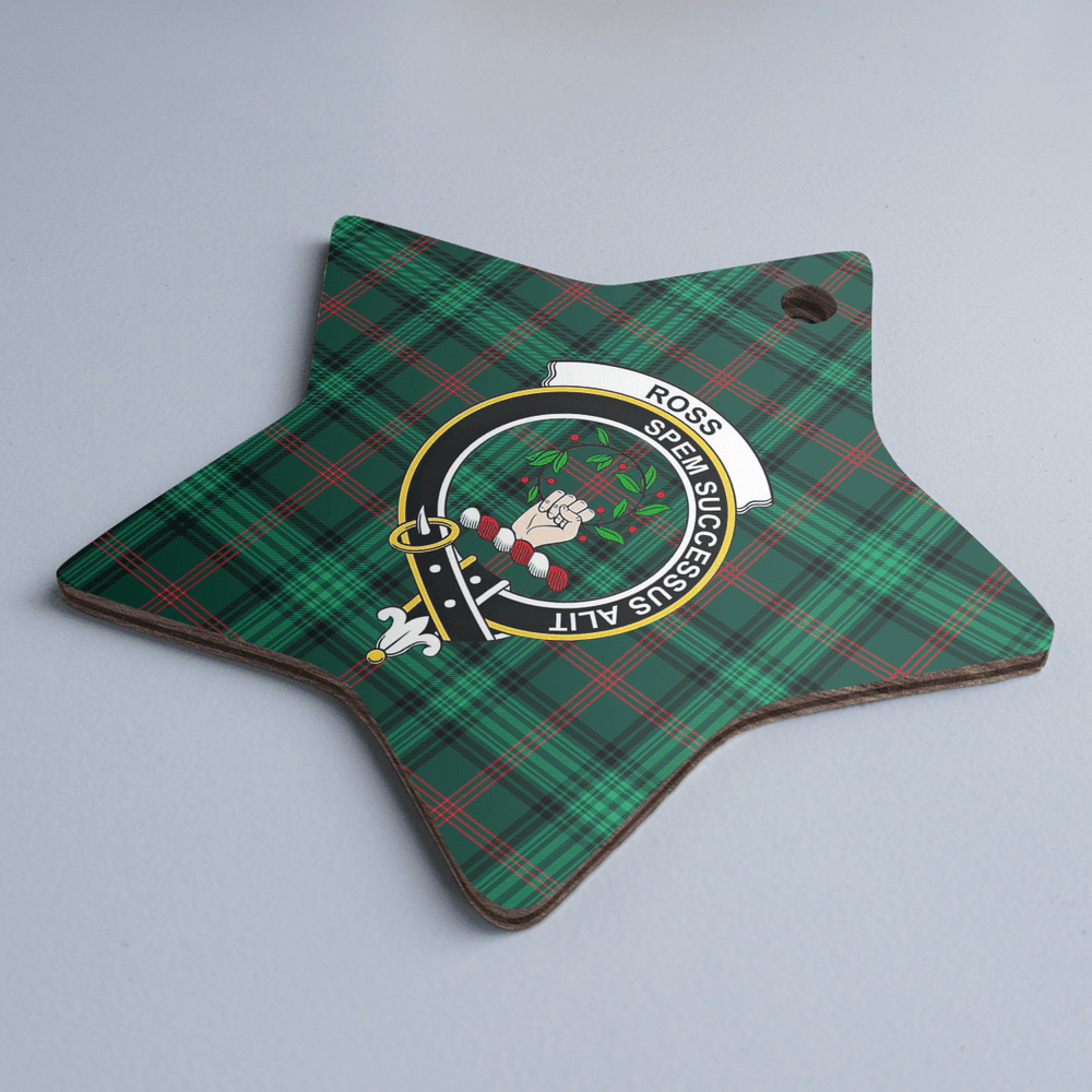 Clan Ross Hunting Modern Tartan Crest Star Ceramic Ornament SJ82 Ross Hunting Modern Tartan Tartan Christmas   