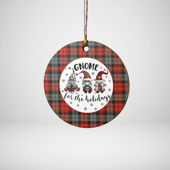 Clan MacLachlan Weathered Tartan Tartan Crest Gnome Round Ceramic Ornament SF77 MacLachlan Weathered Tartan Tartan Christmas   