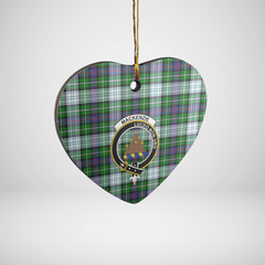 Clan MacKenzie Dress Modern Tartan Crest Heart Ceramic Ornament LD73 MacKenzie Dress Modern Tartan Tartan Christmas   