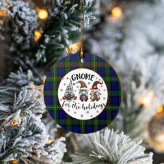 Clan MacEwen Modern Tartan Tartan Crest Gnome Round Ceramic Ornament RH33 MacEwen Modern Tartan Tartan Christmas   