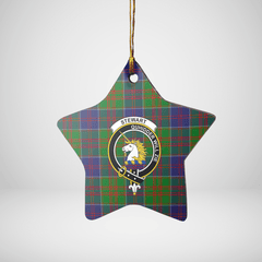 Clan Stewart of Appin Hunting Modern Tartan Crest Star Ceramic Ornament YG78 Stewart of Appin Hunting Modern Tartan Tartan Christmas   